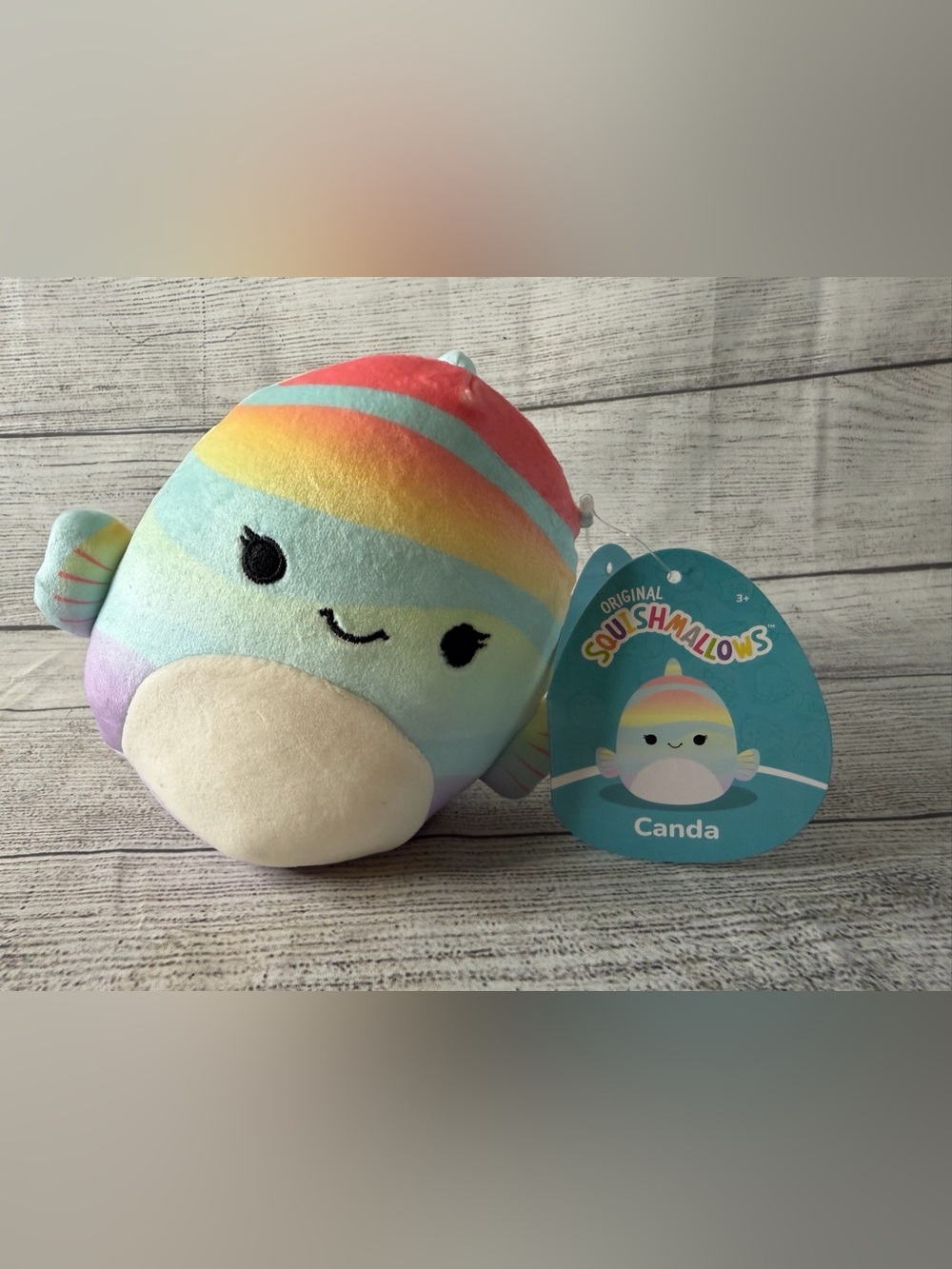 Squishmallows Canda Rainbow Narwhal Plush - Multicolor